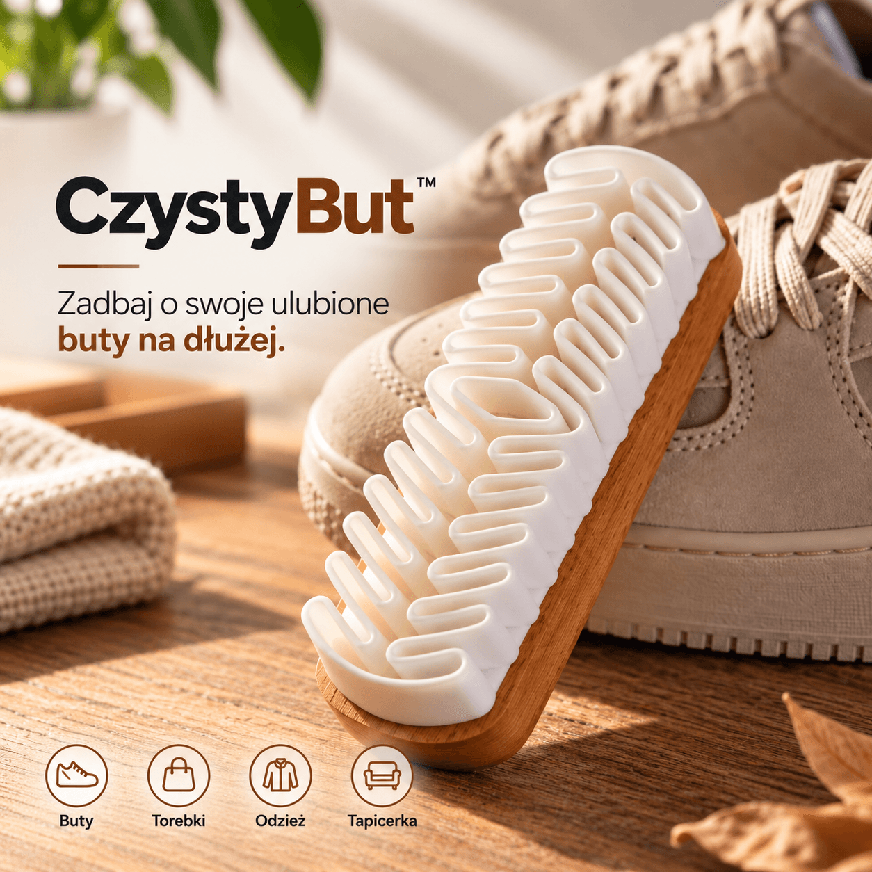 Szczotka do butów z zamszu i nubuku - CzystyBut